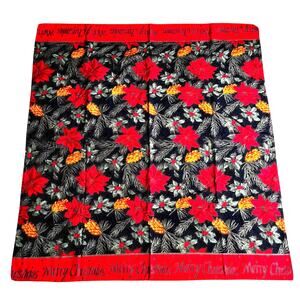 Handmade Tablecloth two sided Merry Christmas & Sage Green Toile colonial theme